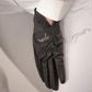 Penelope Prisma riding gloves with shiny rhinestone Penelope logo on the Velcro flap.