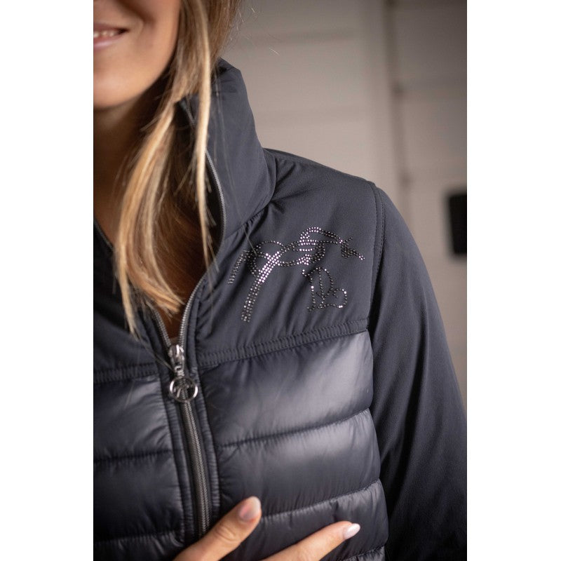 Penelope quilted jacket with softshell-style sleeves for comfortable movement.