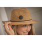 Penelope Rafia summer hat with breathable construction and a comfortable fit.