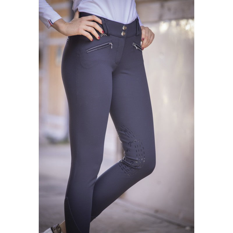 Penelope Rocky Stone mid-rise breeches designed for comfortable everyday riding and training.