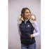 Penelope Roger glitter riding vest with practical zipped front pockets.