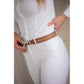 Strass leather belt
