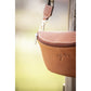 Penelope Smile leather waist bag with practical front and back zippered compartments.