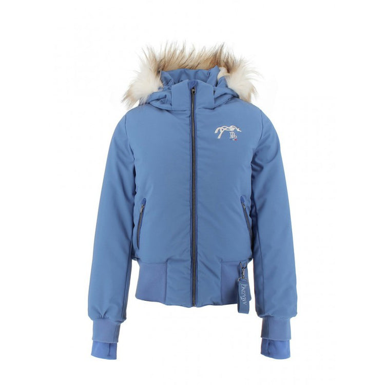 Equestrian jacket with faux hood