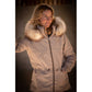 Penelope Steppy warm equestrian parka with Sherpa lining, removable hood and practical riding features.
