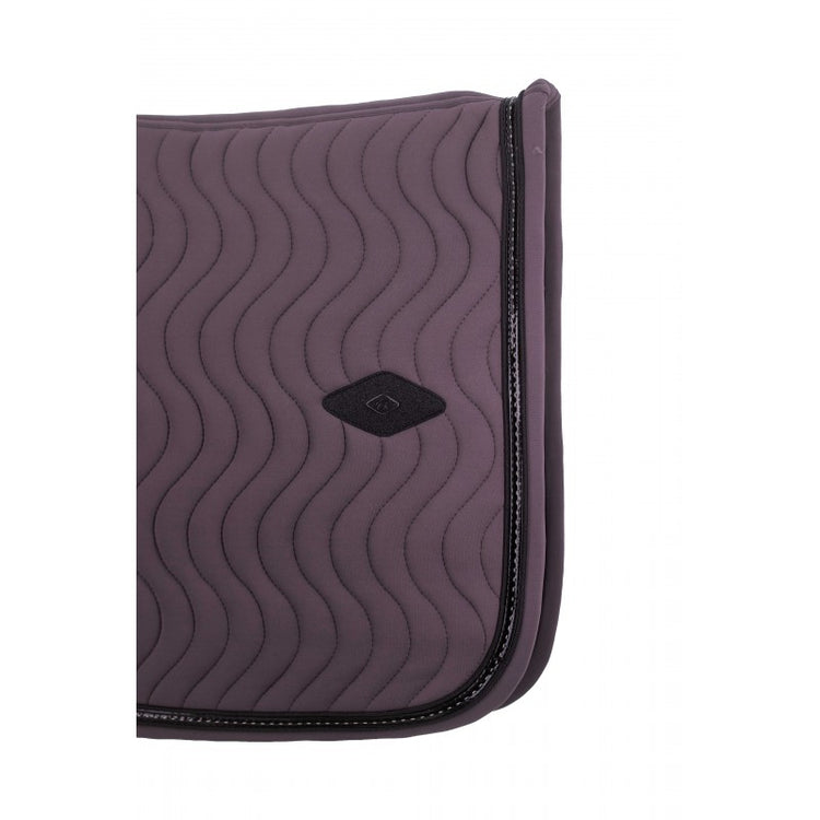 Penelope Swell saddle pad with sparkling diamond glitter insert and elegant varnished piping.
