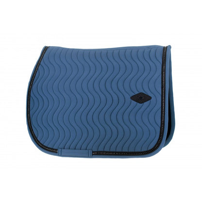 Penelope Swell equestrian saddle pad with tone-on-tone 3D logo and two practical girth loops