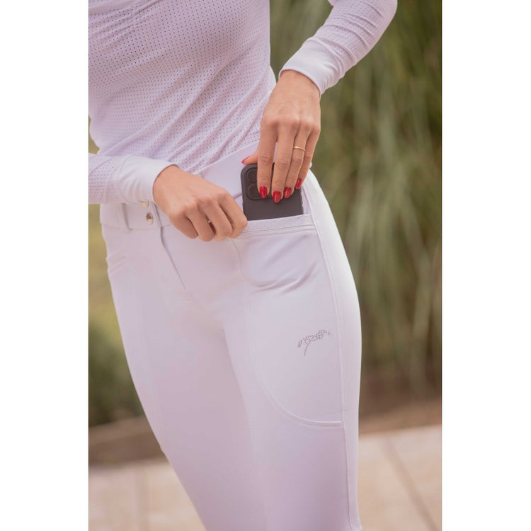 women’s riding breeches with phone pockets and knee grip