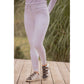 Penelope Sybille stretch riding breeches with Lycra leg cuffs and sparkling rhinestone horse logo.