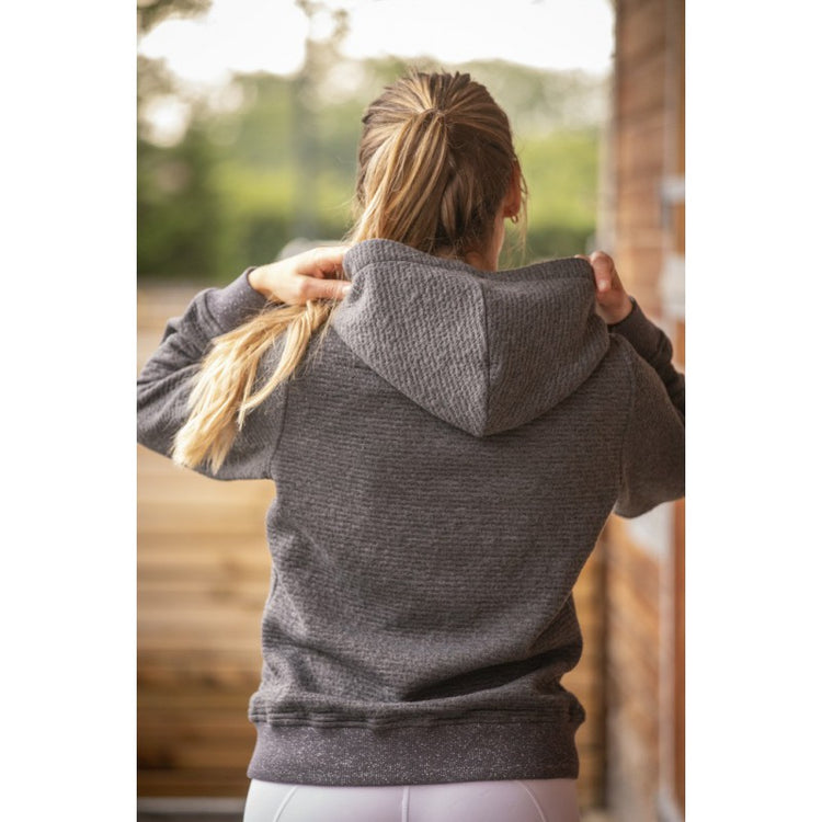 Penelope Tressy Flock equestrian hoodie with soft breathable fabric for stable and everyday wear.