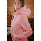 Penelope Tressy warm riding sweatshirt with fluffy hood lining for cooler days.
