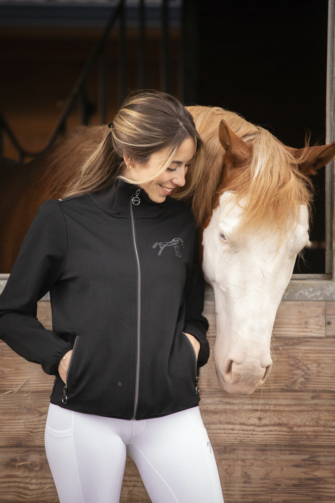 Penelope Tweeny lightweight riding jacket with elasticated cuffs and waistband for a comfortable fit.