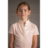 Penelope Victorine kids polo shirt with short gathered sleeves and elegant embroidered logo.