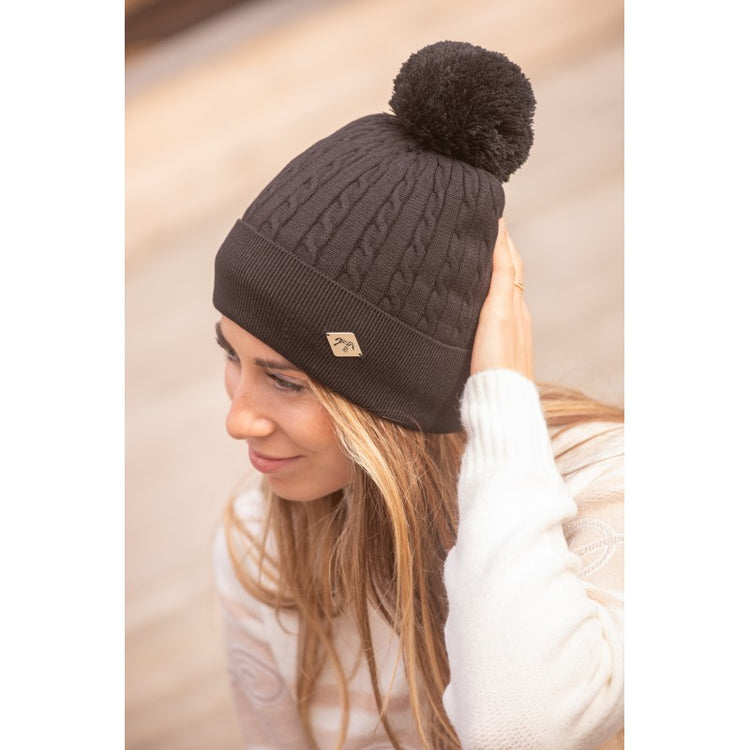 Penelope Virgie winter beanie with wide faux-fur cuff