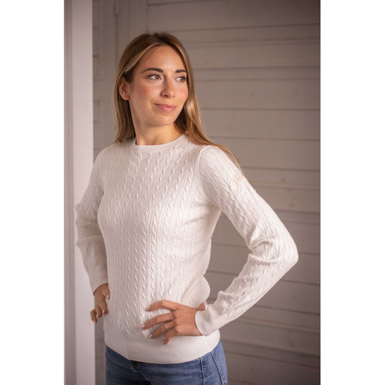 Penelope Virginia sweater with honeycomb pattern