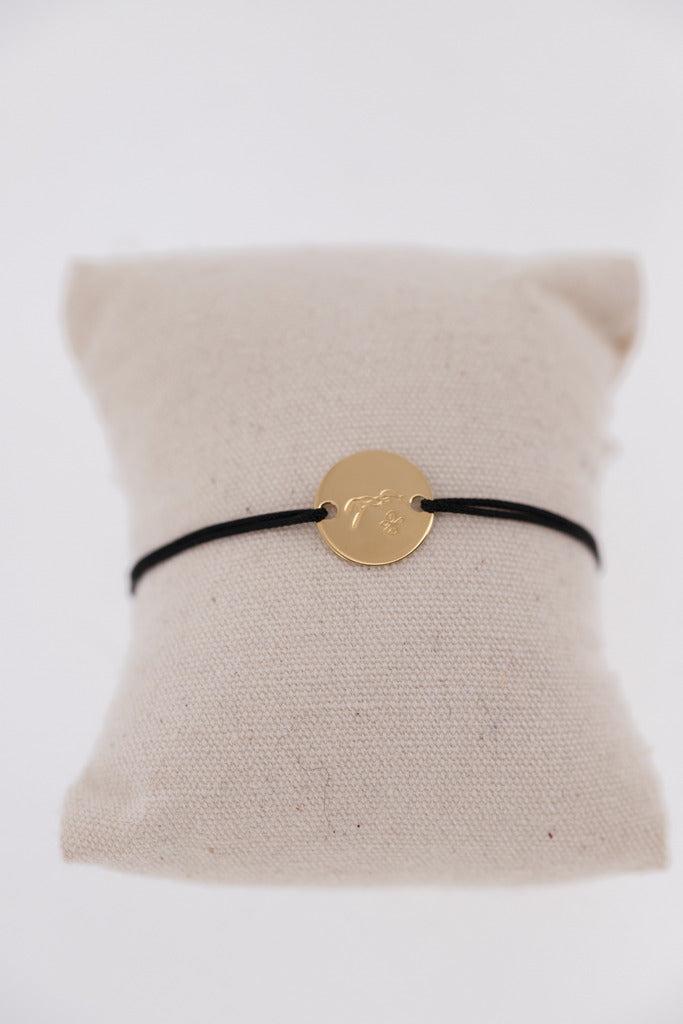 Penelope Zoe adjustable bracelet with thin cord for a comfortable personalised fit.