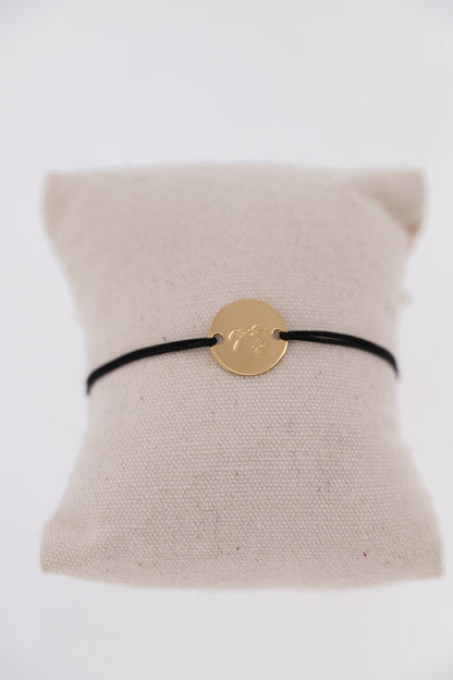 Penelope Zoe adjustable bracelet with thin cord for a comfortable personalised fit.