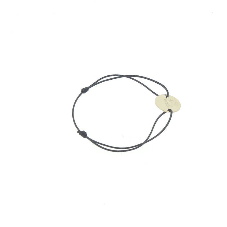 Penelope Zoe horse logo bracelet featuring a 24-carat gold-plated brass detail.
