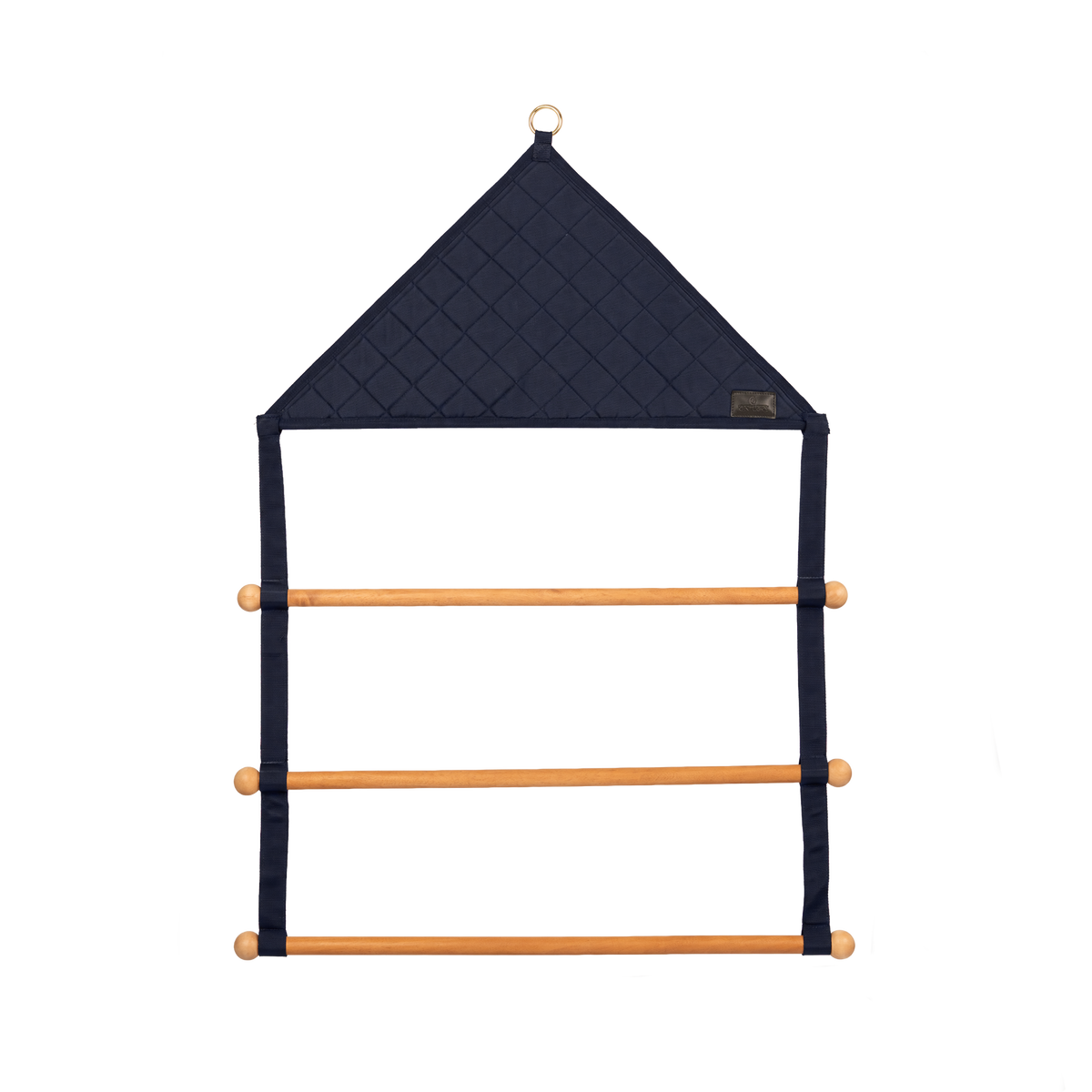 Personalisable equestrian saddle pad holder with space for a name or logo