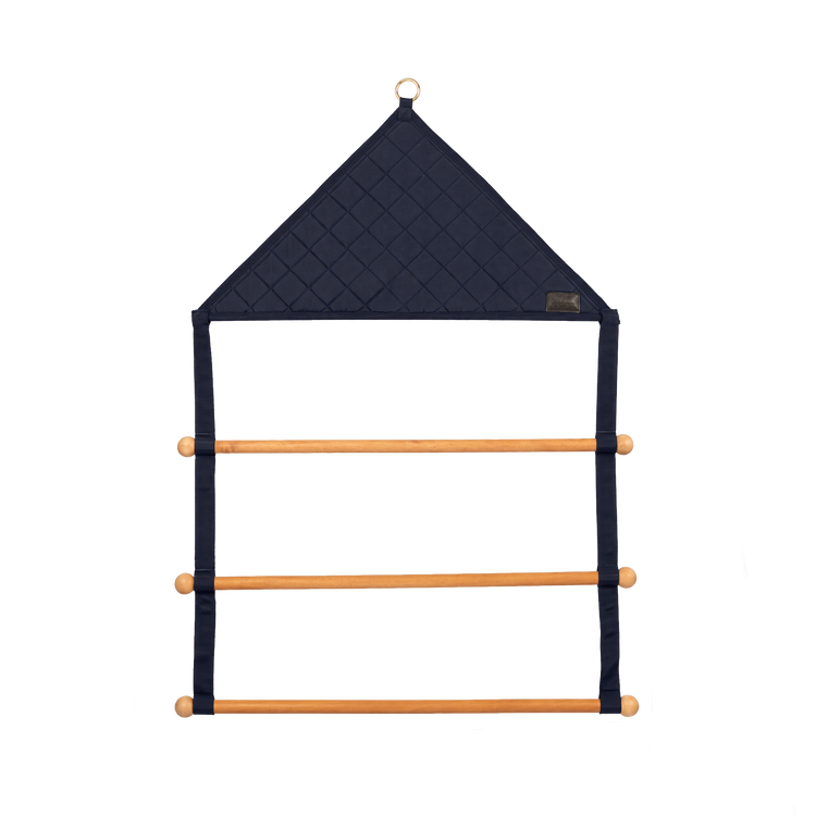 Personalisable equestrian saddle pad holder with space for a name or logo