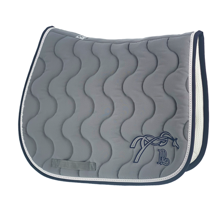 grey navy saddle pad Penelope