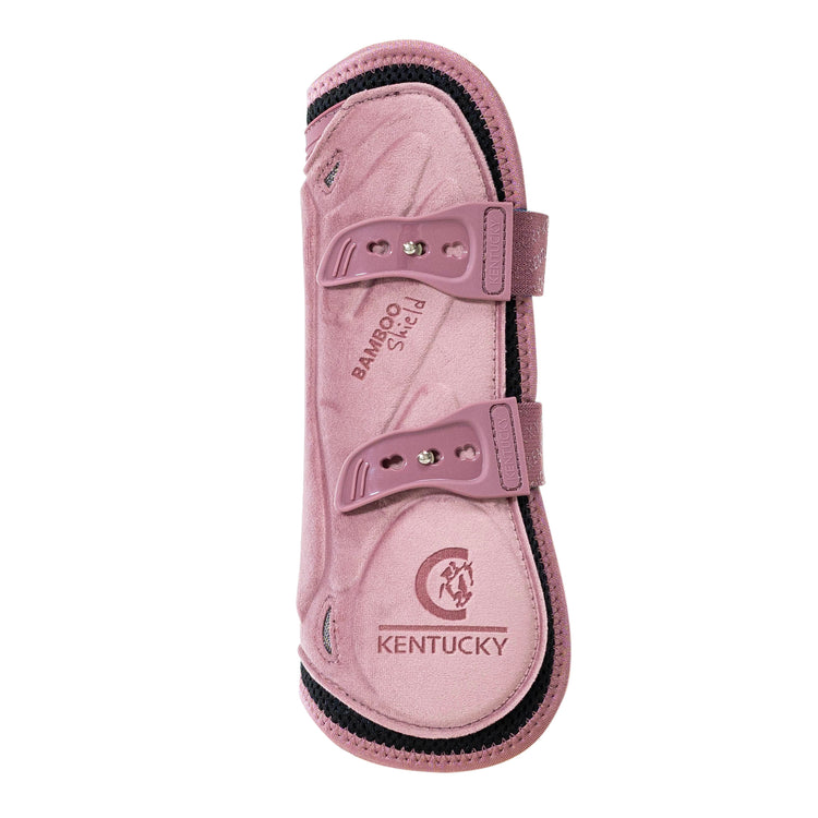 Pink tendon boots for horses