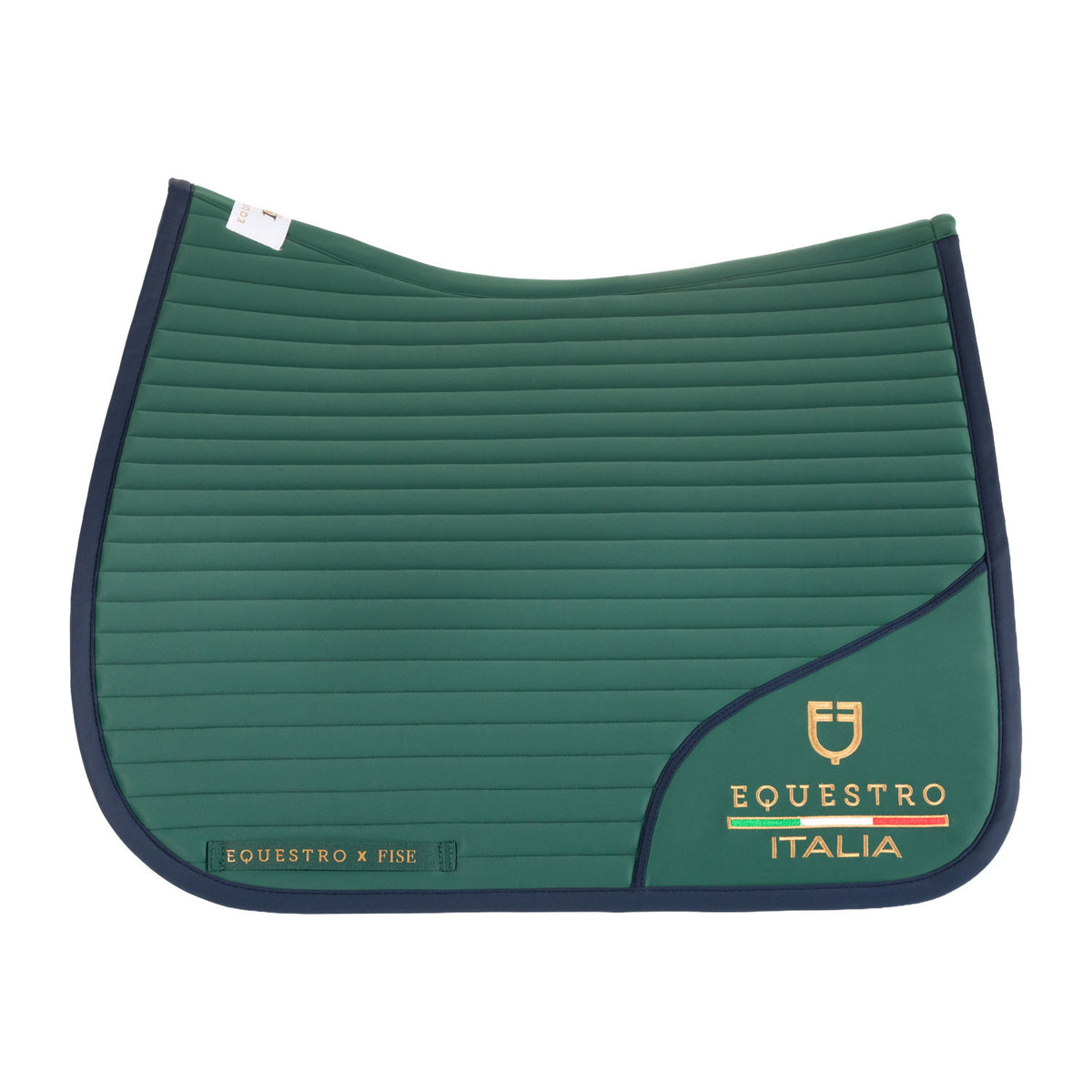 Quick-drying dressage saddle pad with breathable technical fabric