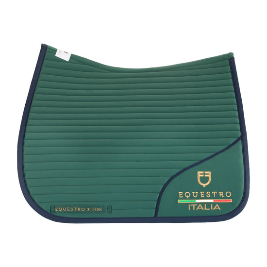 Quick-drying dressage saddle pad with breathable technical fabric