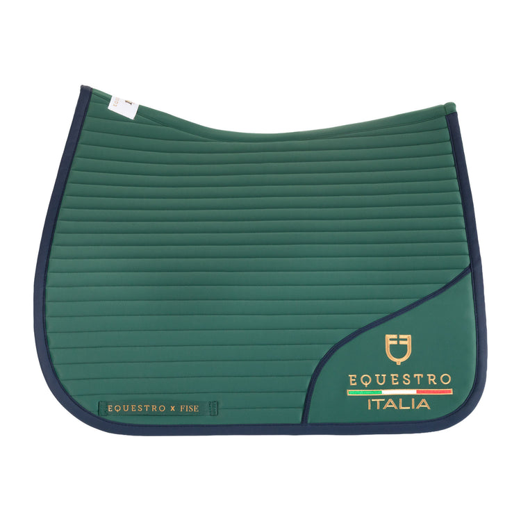 Quick-drying dressage saddle pad with breathable technical fabric