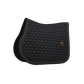 Quilted equestrian saddle pad with subtle sparkling details