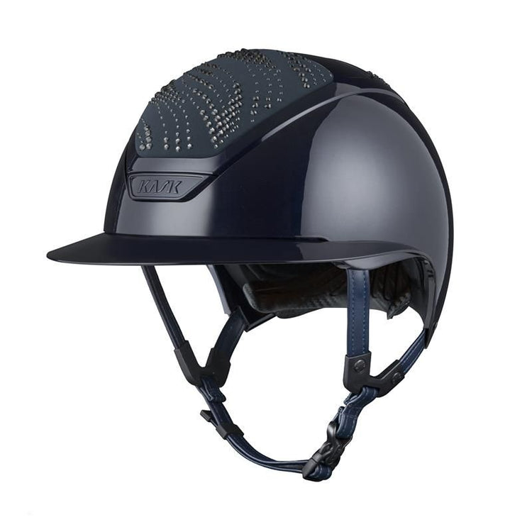 Dark Navy Dressage Helmet with Swarovski luxury 