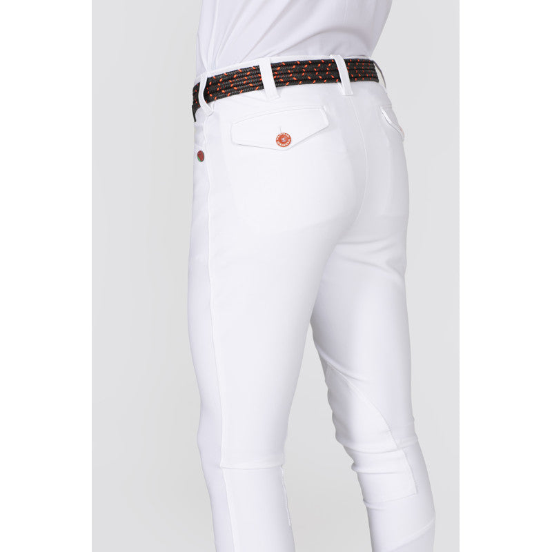 White competition breeches for men