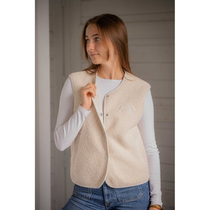 Sleeveless equestrian vest for riding and everyday wear