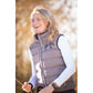 Sleeveless padded equestrian jacket designed for riding, stable work and everyday wear.