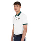 Slim-fit training polo with practical three-button closure