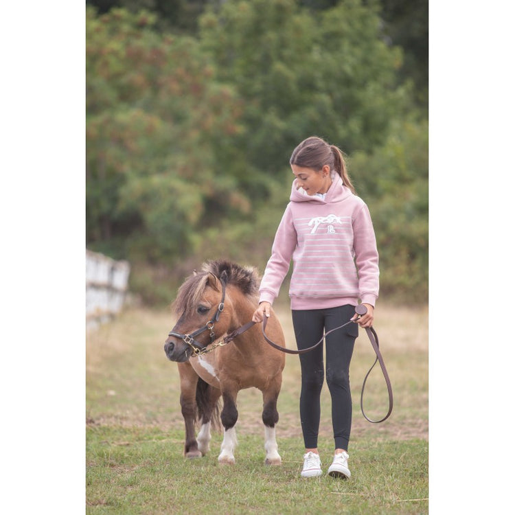 Soft equestrian hoodie for women designed for comfortable stable and everyday wear.