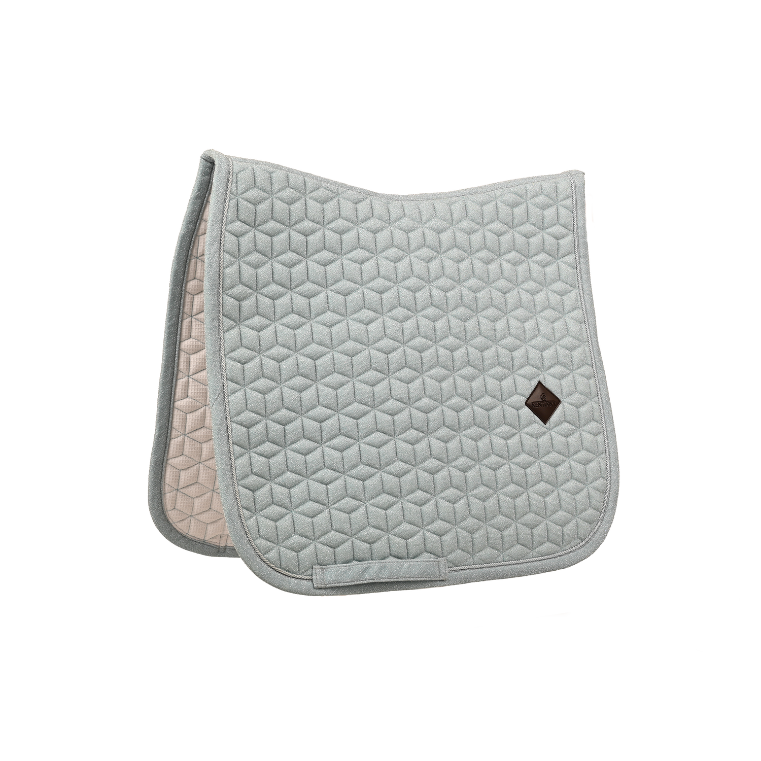 Sparkling horse saddle pad with generous space for personalized embroidery