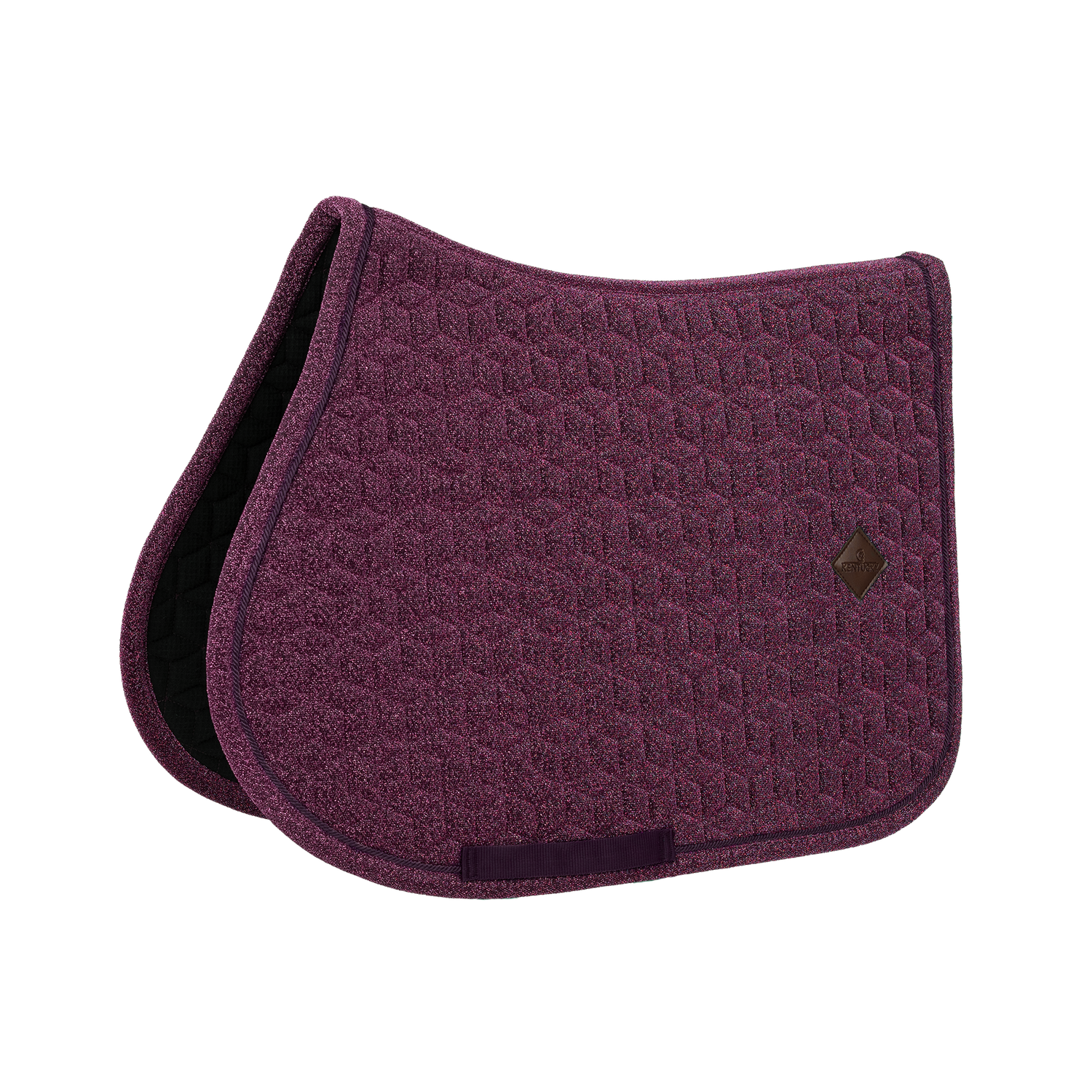 Sparkling saddle pad with nylon girth strap and no saddle straps