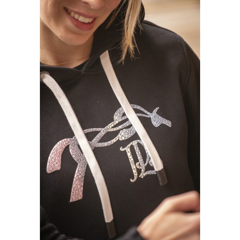 Sporty equestrian hoodie for women with a comfortable design for riding and casual outfits.