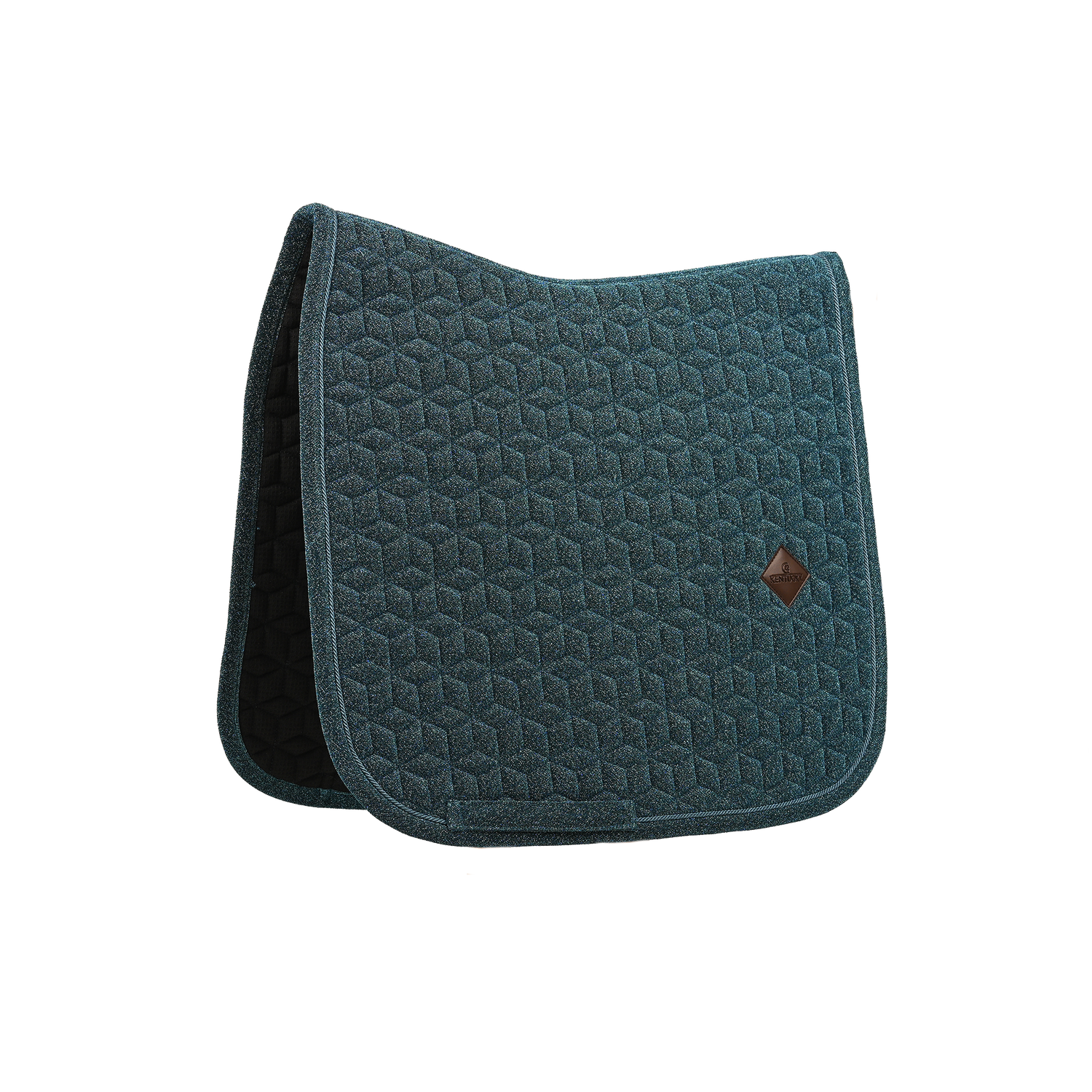 Star quilted glitter saddle pad for horses with a fully sparkling surface