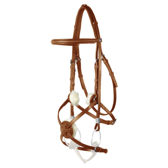 Stübben 2305 Leitrim horse bridle with Mexican Figure 8 noseband and Slide&Lock buckles.