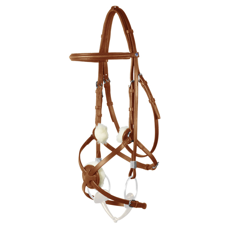 Stübben 2305 Leitrim horse bridle with Mexican Figure 8 noseband and Slide&Lock buckles.