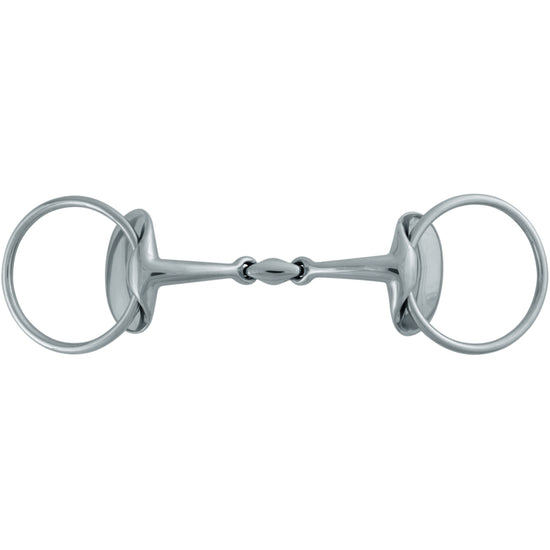 Stübben Silver Wings Snaffle 2462 with a double jointed mouthpiece and distinctive side pieces.