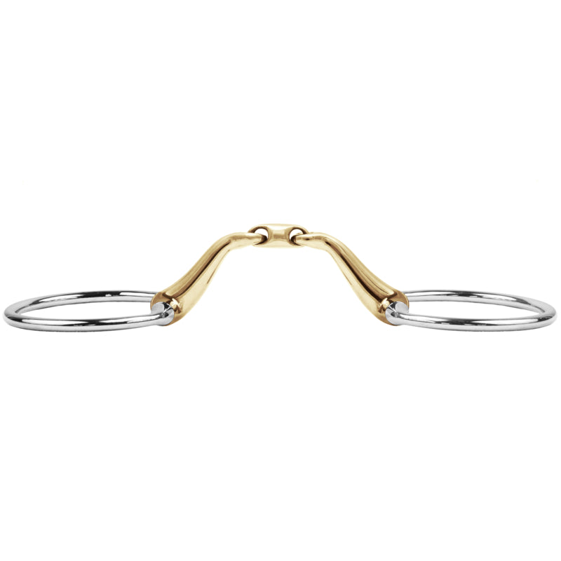 Stübben 2631 Level 3 Egg Butt Bit with double jointed mouthpiece and fixed eggbutt rings.