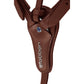 Premium leather Stübben breastplate fitted to a sport horse for jumping.