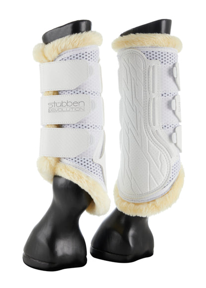 Breathable Stübben brushing boots designed to protect horse legs during everyday training.