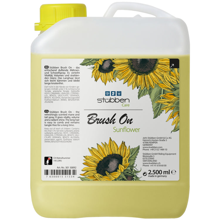 Large Stübben Brush On Detangler refill bottle for horse coat care.