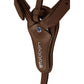 Premium leather Stübben breastplate fitted to a sport horse for jumping.