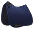 Stübben dressage saddle pad featuring an anatomical shape for horses.
