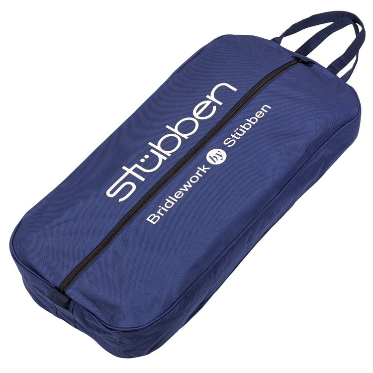 Stübben bridle travel bag for transporting horse tack to competitions.